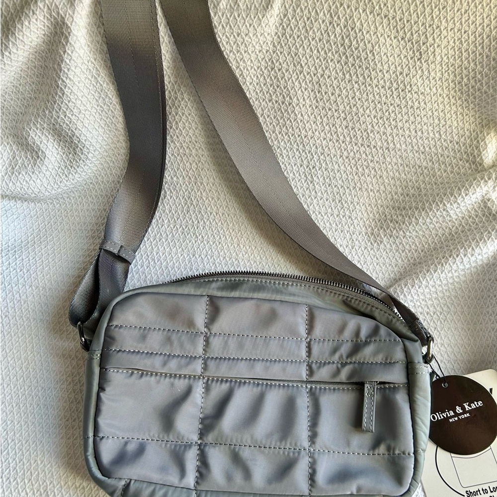 New w/ tags Olivia & Kate Gray Crossbody Bag